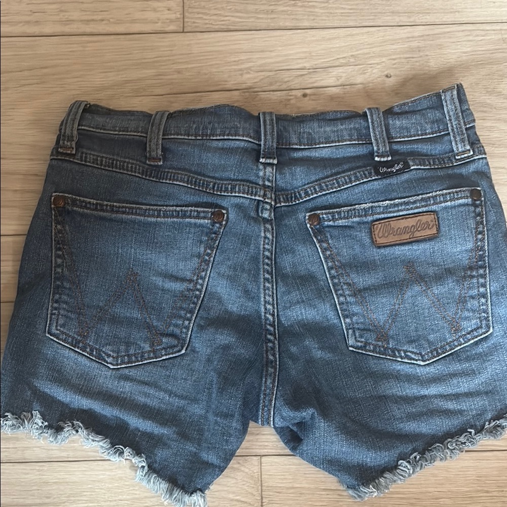 Wrangler Blue Denim Cutoff Shorts